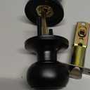 CML Hardware Matte Black Keyed Entry Door Knob for Entrance, Exterior and Interior Use, Round Ball Handle, Stainless Steel
