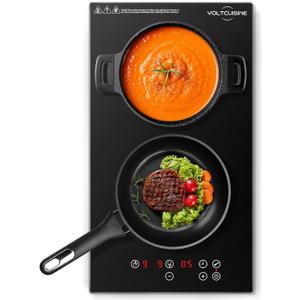 3300W Induction Cooktop, Hot Plate Electric Stove for Countertop, Precision Top Induction Burner, Powerful with 9 Preset Power Levels, Child Safety Lock,Independent Timer with Mat