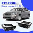 GearUp 1 Pair Fog Light Cover Bezel for Impreza 2015 2016