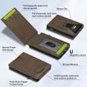 Card Wallet for Men Slim Minimalist: Smart Pop Up Wallets with Money Clip - RFID Front Pocket Credit Card Holder - Gift for Men Husband
