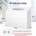 Acrylic Hand Towel Box Cover Compatible with Kleenex Disposable Hand Towels Wall-Mounted Paper Towel Dispenser Suitable for Tabletop, Bathroom, Car, and Office Use Valentine's Day Gifts (White)