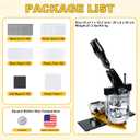 Fridge Magnet Button Maker Machine, 50mm/1.97 in Square Button Maker Kit for Refrigerator Magnet, DIY Pin Maker Badge Press Machine with 100 Sets Button Supplies, Square Metal Button Maker 1.97in