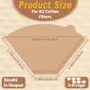 3 x ANTETOK Disposable Coffee Filters - 100 Count Cone Coffee Filters #2,Unbleached Natural Coffee Paper Filters 2-6 Cup,Compatible with Pour Over Coffee Maker
