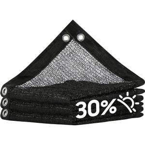 Royal Shade 30% Black Shade Cloth 10FT x 10FT Mesh Tarp with Grommets for Garden Patio, Plant Shading, Greenhouse, Pergola, Chicken Coop, Dog Kennel, Lawn 