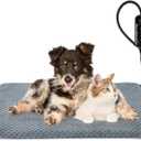INVENHO Heated Dog Bed, Waterproof Adjustable Temperature Dog Cat Heating Pad with Timer, Indoor Pet Heating Pad for Cats Dogs Electric Pads for Dogs Cats, Pet Heated Pad (M: 28" x 20") (Grey)