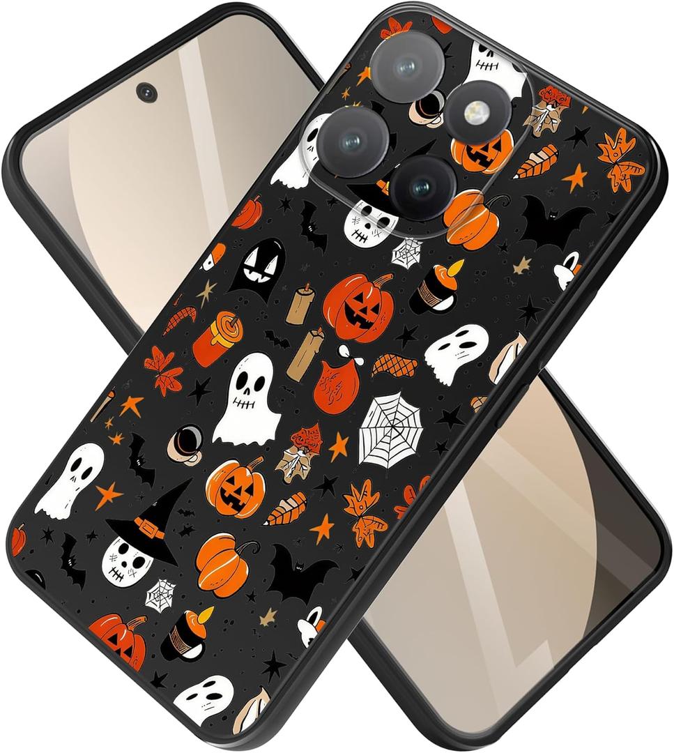 for Motorola Moto G 2026 Case 5G G Play 2025 Minimalist Slim TPU Flexible Protective Cover Ultra-Thin Silicone Cute Protective Case (Halloween Cartoon)