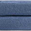 Ozdilek 2-Piece Bath Towels, 30x60 550GSM 30x60 Inches, 100% Turkish Cotton, Luxury Quick Dry, Extra Large, Fade-Resistant, Eco-Friendly, Spa Towel, Cotton Towel (Ocean Blue)