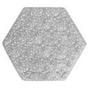 Hexagon Playpen Mat Compatible with POP 'N GO Baby Playpen, 59 Inch Hexagon Playpen Mattress Pad, Non Slip and Padded Play Mat Grey with Star Print