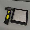 Steel Bench Block with 4Tough Rubber Block  Metal Stamping Hammer, Metal Bench Block - Jewelry Making, Metal Stamping, Work Surface Tool (Steel & Rubber Block)