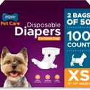 Inspire Pet Care Dog Diapers Female Dogs | Bulk Value Doggie Incontinence, Accidents, for Heat, Pee or Period and Housebreaking (X-Small (100 Count))