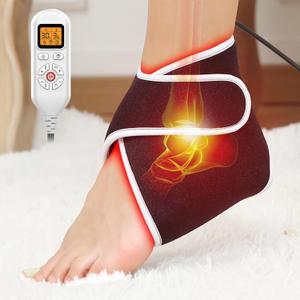 JOBYNA Infrared Light and Red Light for Ankle, Adjustable 850nm Infrared Light & 660nm Red Light Device for Home Travel Use, 3 Level Temperature & 5-30min Timer & Pulse Mode