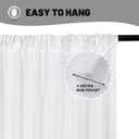 10 ft 10 ft White Backdrop Curtain for Wedding Decor Holiday Party - White Wedding Backdrop Polyester Photography Backdrop Drapes Baby Shower Birthday Privacy Sliding Curtains Home Decor, 2 Panels
