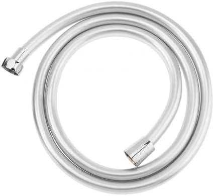 PNXKTXO 59 Inches Silicone Shower Hose Replacement Extension Shower Head Hose for Bathing, Pet Cleaning and Toilet (Silver) Pack of 3