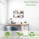 Safiyya 984.2"x17.7" Peel and Stick Wallpaper White Contact Paper Modern Wall Paper Decorative Removable Wallpaper Vinyl Roll for Wall