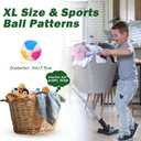 2 x Wool Dryer Balls XL Size 6 Pack - Fun Dryer Balls with Ball Patterns Cute Dryer Balls Laundry Reusable Anti Static Handmade New Zealand Wool Balls (Ball Patterns with Primitive Color)