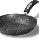 Starfrit The Rock 24 cm (9.5") Non-Stick Fry Pan - Durable Forged Aluminum - Oven Safe - PFOA Free - Easy to Clean - Black