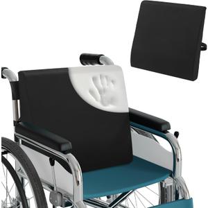 BALAPET Wheelchair Back Cushion,3.5 Thick Wheelchair Cushions Ergonomic Design Foam Support Lumbar Pillow for Long Sitting Reduce Back Pressure Essential Wheelchair Accessory