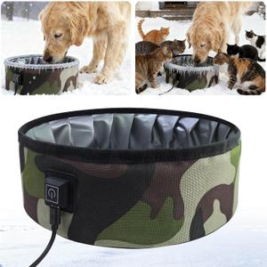 3L Heated Water Bowl for Pets -USB Powered, Foldable, Waterproof for Dogs, Cats, Squirrels, Rabbits, Chickens, and Bird - 3L Capacity  Winter Outdoor Use  Keeps Water from Freezing in Snowy Weather