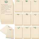Spiareal 100 Pcs Blank Note Cards 4 x 6 in Blank Decorative Notecards Index Cards Bulk Thank Greeting Notecards for DIY School Office Wedding Baby Shower(Brown,4 x 6 in,Eucalyptus)