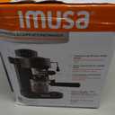 IMUSA Electric Espresso Cappuccino Maker 4 Cup Capacity with Milk Frother Black Coffee Machine for Home Barista Experience
