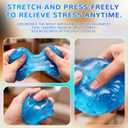 Squishy Stress for Adults,Squishy Fidget Toys,Squishy Slow Rising Fidget Sensory for Anxiety Stress Relief High Density Ice Squeeze Ball (Blue)