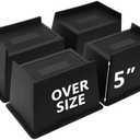 HANIHUA 4 Pack Bed Risers 5 inch Heavy Duty, Oversized Furniture Risers, Extra Wide Bed Lifts Risers for Couch, Table, Sofa, Dorm Twin XL, Desk, Bed Frame Risers Supports Up to 6,500 Lbs