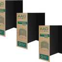 Trifold Presentation Board, Double-Wall Construction, Smooth Edges, Foldable Storage, for School Projects, Business Presentations (Black, 24 x 16 x 0.78 inch)