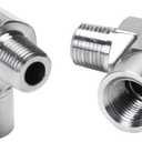 90 Degree Street Elbow - 1/8" NPT Male to 1/8" NPT Female Stainless Steel 304 Heavy Duty Forged Barstock Street Elbow Adapter Pipe Fitting (pack of 2)