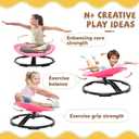 Zhenx Spinning Chair for Autistic Kids (Ages 3-18) - 220LBS Capacity Sensory Swivel Seat - Sensory Toy for Teens with ADHD/Autism - Sit and Spin Calming Gift to Improve Focus & Body Balance (Pink)