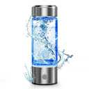 SHINKAI Hydrogen Water Bottle 450ml Portable Hydrogen Ionizer with SPE/PEM Technology, Rechargeable Hydrogen Rich Water Generator for Home, Office, Travel & Gym (Silver)