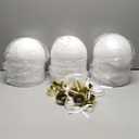 Weysat 12 Pcs 8" Extra Large White Christmas Ball Ornaments Oversized Shatterproof Fillable Xmas Baubles with Shiny, Matte & Glitter Finishes for Outdoor Yard Tree & DIY Wedding Decor