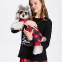 XPUDAC Christmas Matching Dog and Owner Pajamas Set Christmas Dog Pajamas Plaid Doggy Clothes for Small Medium Dogs Girl Boy Holiday Pet Outfit Puppy Onesie Pjs, L