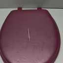 Soft Standard Vinyl Toilet Seat, Burgundy - 17 Inch Soft Vinyl Cover with Comfort Foam Cushioning - Fits All Standard Size Fixtures - Easy to Install Fantasia by Achim Home Decor