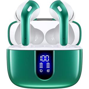 TAGRY Bluetooth Headphones True Wireless Earbuds 60H Playback LED Power Display Earphones with Wireless Charging Case IPX5 Waterproof in-Ear Ear buds with Mic for TV Smart Phone Laptop Computer Sports