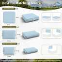 14 Pcs Outdoor Cushion Slipcovers All-Weather Patio Cushion Covers, Replacement Waterproof with Zipper for Patio Furniture, Sectional Couch 3 Sizes, Covers Only