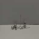 Salt and Pepper Grinder Set,Small Stainless Steel Manual Salt Grinder,Thumb Refillable Mini Salt Grinders Shakers With Base For Kitchen, Home, Travel, Camping, Cooking (Silvery)