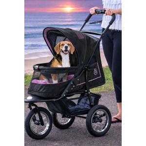 Pet Gear No-Zip NV Pet Stroller for Cats/Dogs, Zipperless Entry, Easy One-Hand Fold, Gel-Filled Tires, Plush Pad + Weather Cover Included, Orchid