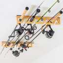 StoreYourBoard Stillwater Fishing Pole Holders for Garage, Wall and Ceiling Storage Rack for Fishing Rods, Solid Wood Garage Organizer Holds 8 Rods or Combos up to 40 lbs