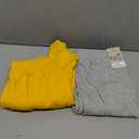 Boy Girl Pants 2-Pack Set Jogger Sweatpants Jogger Pant Pure Yellow Grey Active Sport Trousers, Size 6