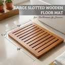 Acacia Wood Shower Mat, Non-Slip Bath Mat for Bathroom, 24 x 18 in