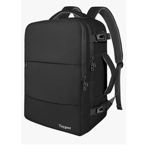 Taygeer Travel Laptop Backpack for Men Women, 15.6-inch Laptop Travel Backpack Suitcase, 35l Black Airplane Approved, with USB Charging Port, Lightweight, College, Luggage Bag, Mochila, for Business