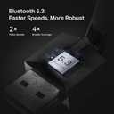 TP-Link USB Bluetooth Adapter for PC, Bluetooth 5.3 Long Range Receiver, Plug and Play, Adjustable Antenna, Supports Windows 11/10/8.1/7 for Desktop, Laptop, Keyboard, Mouse, etc (UB500 Plus)