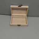 yarlung 8 Pack Unfinished Wooden Boxes for Crafts, 6x4x2 Inch Small Jewelry Storage Box Unpainted DIY Gifts Boxes for Treasure Chest Art Hobbies Memory Box, Hinged Lid with Front Clasp