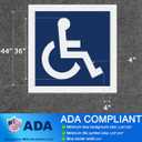 2-Pack, 36"x36" Handicap Parking Stencil, ADA Compliant | Handicap Stencil for Parking Lot, Reusable Roll-Up Waterproof Parking Lot Stencils for Asphalt, Concrete