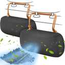 Timgle 2 Pack Car Air Freshener, Lasts 365+ Days, No Chemicals 100% Activated Bamboo Charcoal Fragrance, Free Deodorizer, Natural Auto Odor Eliminator, Purifier, Neutralizer (Khaki Strap)