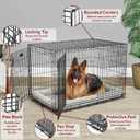 MidWest Homes for Pets 48-Inch LifeStages Crate for Extra-Large Breeds, 90-110 lbs, Double Door Folding Dog Crate with Divider Panel, Leak-Proof Tray & Secure Latch, Heavy-Duty & Easy to Assemble