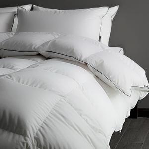 Super Luxury Down Fiber Comforter Oversized King - Ultra-Soft Hotel Collection Comforter - High Fill Power Duvet Insert - Fluffy and Cozy - Ivory White - 120x98