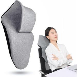 Neck Support for Office ChairMemory Foam Neck Support Enlarge Head Rest for Office ChairWashable Cover with Fixed Strap Suitable for Most Office Chairs Without Headrests