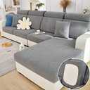 Yoovat Couch Cushion Covers for Sofa Couch Covers Wear-Resistant Universal Sofa Cover Washable Stretch for Sectional Slipcovers (Texture-Gray,Back Cover M)
