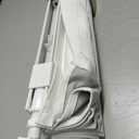 UNISHADES no Drill Cordless Roman Shades for Windows, 26" W × 64" H - 100% Blackout - Linen - Mist White